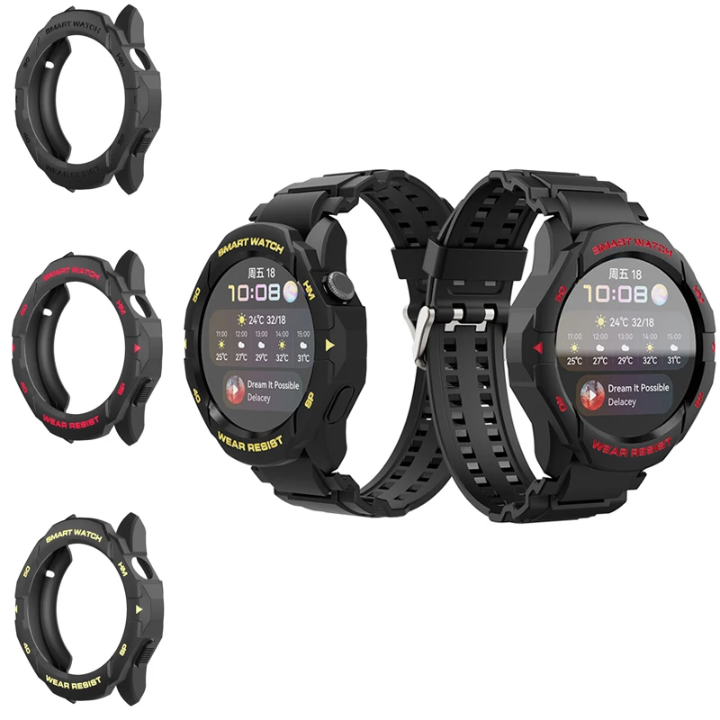

TPU Soft Frame Full Edge Protector Case Shell For Huawei Watch 3/3 Pro Smartwatch 3pro Sport Watch Band Protective Bumper Cover