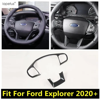 

Steering Wheel Panel Frame Cover Trim For Ford Explorer 2020 2021 Carbon Fiber Look Interior Refit Kit Decorative Accessories