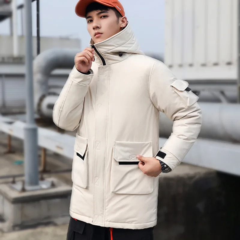 

High quality men's winter jacket thick snow parka overcoat white duck down jacket men wind breaker brand goose down coat
