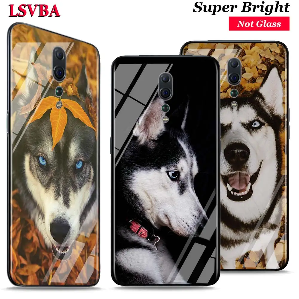 

Cute Husky Dog for OPPO Reno Z 10X Zoom F11 F9 F7 F5 A7 R9S R17 Realme 2 C2 K3 Pro Super Bright Glossy Phone Case Cover