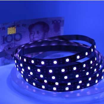 

12V UV Ultraviolet 395-405nm led strip black light 5050 SMD 60led/m Waterproof tape lamp for DJ Fluorescence party