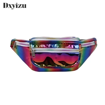 

2020 Fashion Belt Pockets Waterproof Transparent Transparent Punk Holographic Fannie Bag Laser Purse Women