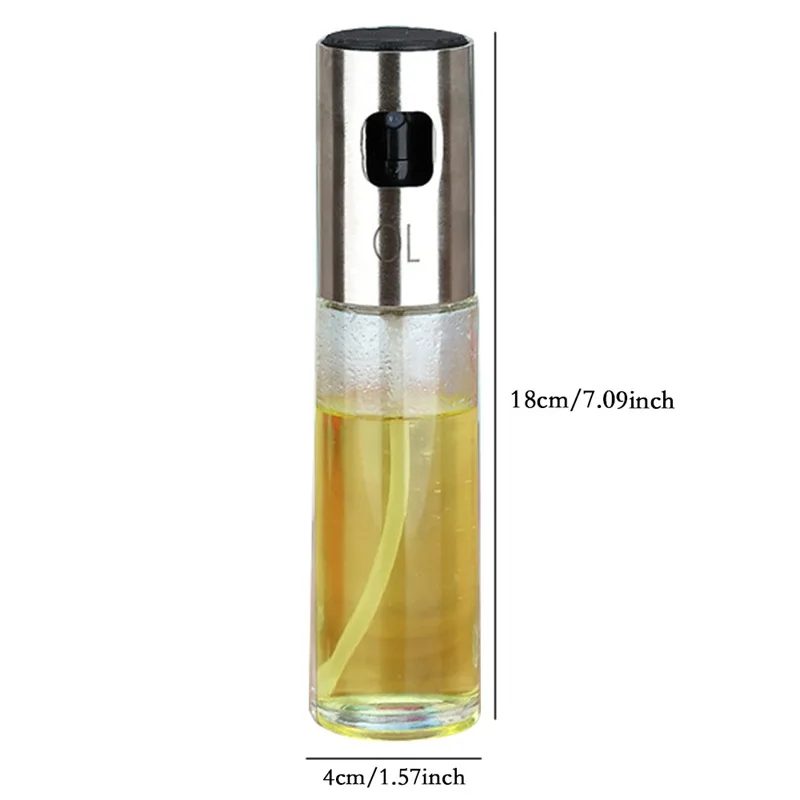 2 шт./компл. стеклянный масляный бытовоц распылитель-насос кухонный распылитель оливкового масла резервуар для масла из нержавеющей стали бутылка масляный дозатор инструмент для приготовления пищи