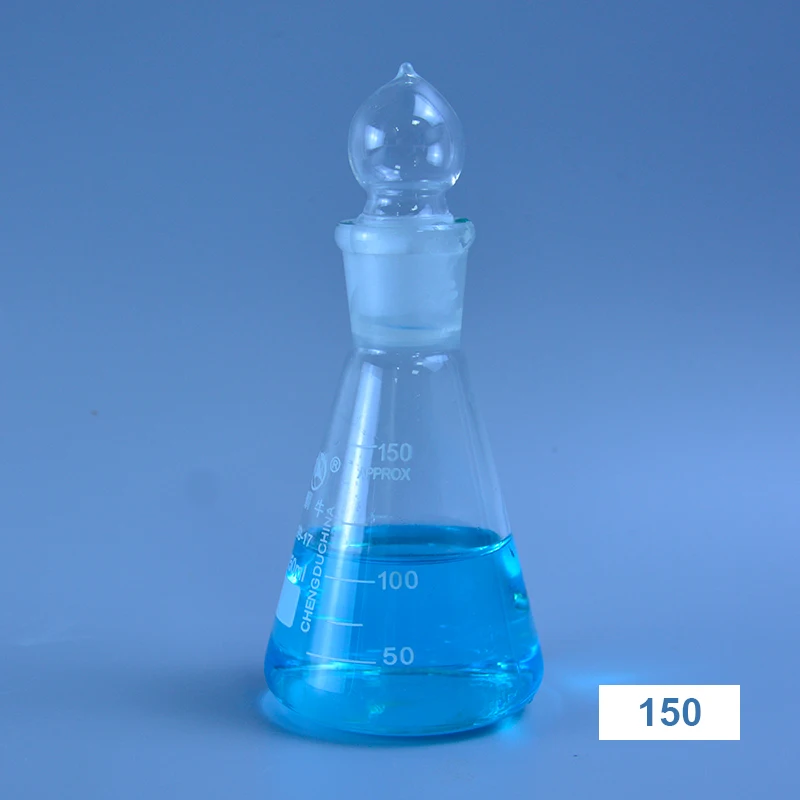 

High-quality 150ml Glass conical flask with cap Glass Erlenmeyer Flask glass for laboratory triangle flask Boro 3.3 glass