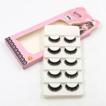 

30 boxes/lotnatural false eyelashes 5 pairs thick manual eyelashes