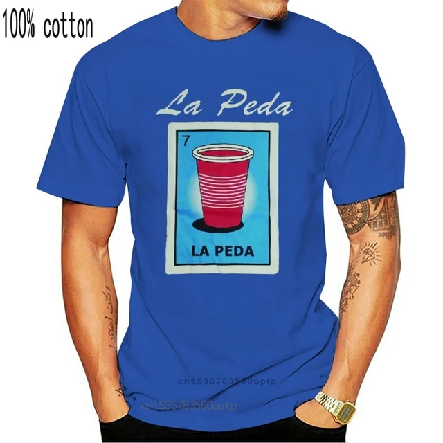 Mexican Loteria La Peda Black T Shirt 