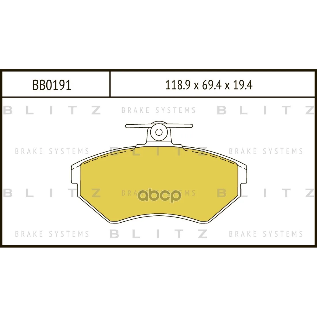 Колодки Тормозные Дисковые | Перед | Audi A4 95-Vw Caddy/Golf Iii/Passat/Vento 91- Blitz арт. BB0191