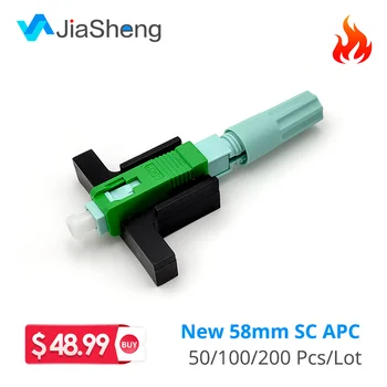 

UNIKIT SC APC Fast Connector Single-Mode Connector FTTH Tool Cold Connector 58mm
