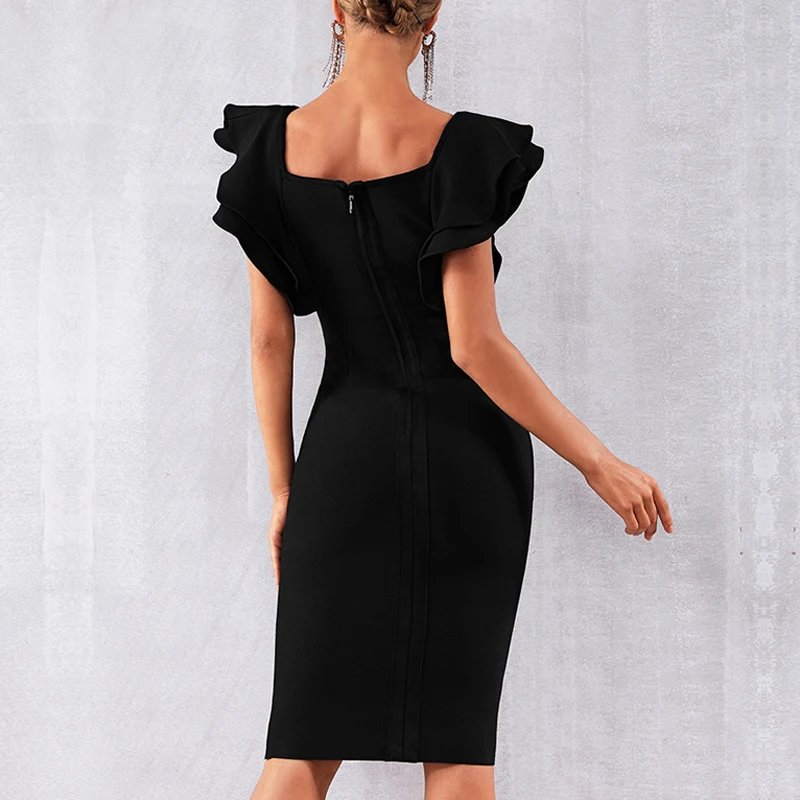 Adyce-2019-New-Arrive-Summer-Women-Celebrity-Party-Black-Bandage-Dress-Vestido-Sexy-Ruffles-Butterfly-Sleeve