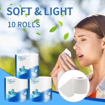 

White Toilet Paper Towels Soft Toilet Roll Tissue Roll Household 3Ply Paper Towels Tissue Roll Toilet Paper Kitchen Toilet#0516