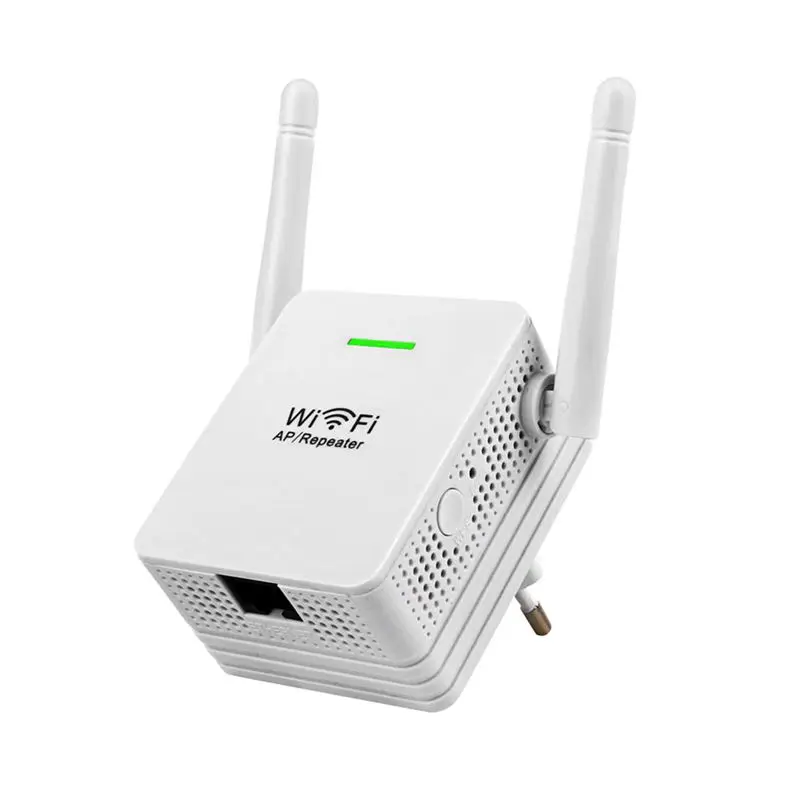 

Wireless Repeater 300Mbps Network Router Wifi Signal Range Extender Booster Dual 2 Db Antennas Eu Plug