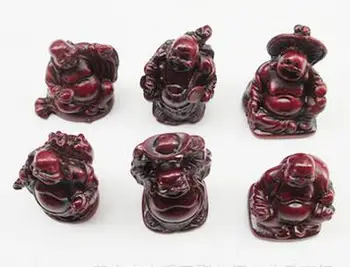 

Resin crafts office decoration Maitreya Home Furnishing smiling Buddha belly six Buddha statues set zz