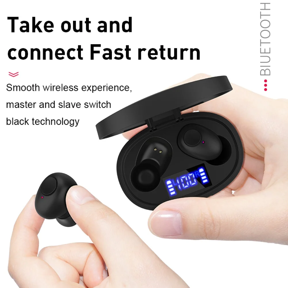 Wireless Bluetooth V5 0 Earbuds LED display Charging Case for Xiaomi iPhone Samsung Sony etc Android Phones Handsfree Earphone