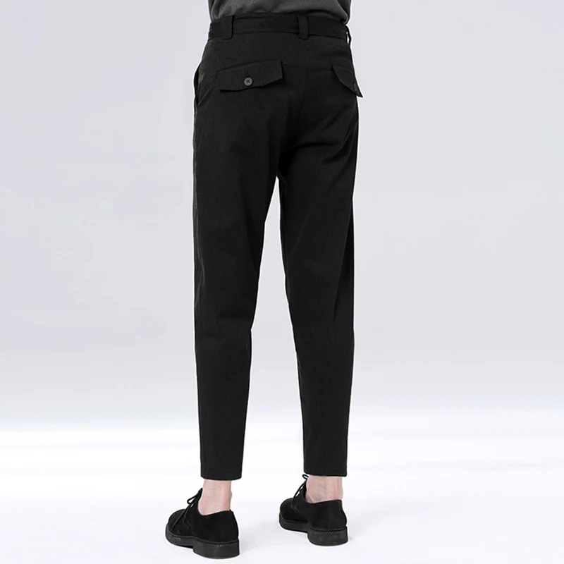 Markless мужские брюки прямого кроя удобные брюки средней талии модные брюки с декоративным поясом CLA9838M