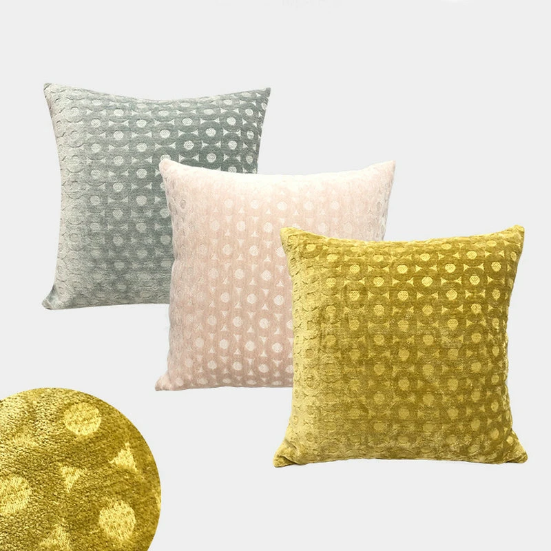 3D Circle Cushion Covers Chenille Pillow Case Jacquard Pillowcase Home