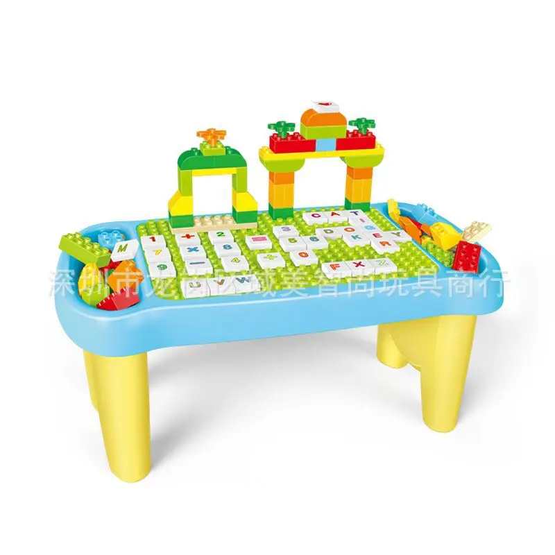 

Large Particles ji mu zhuo Multi-functional Study Table Kindergarten Training Institutions Children'S Educational Splicing Toys