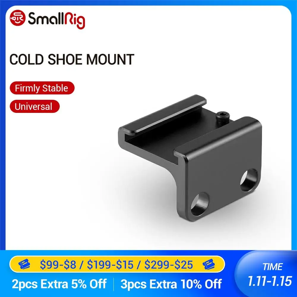 SmallRig Адаптер для крепления холодного башмака с 1/4 резьбовыми отверстиями камеры