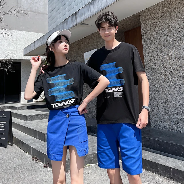 Rok Tidak Rata Lengan Pendek Musim Panas Baru Pakaian Pasangan T Shirt Aliexpress