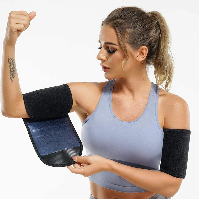 Women Arm Trimmer Bands Sauna Arm Body Shaper Wraps Hot Sweat Sauna Effect Slimming Fitness Workout Gym Arm Wraps Trainer Shaper