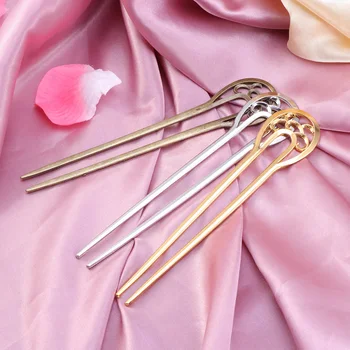 

3pcs Hair Clips Retro Vintage U-shaped Alloy Hair Stick Chignon Pin Hair Chopsticks for Girls