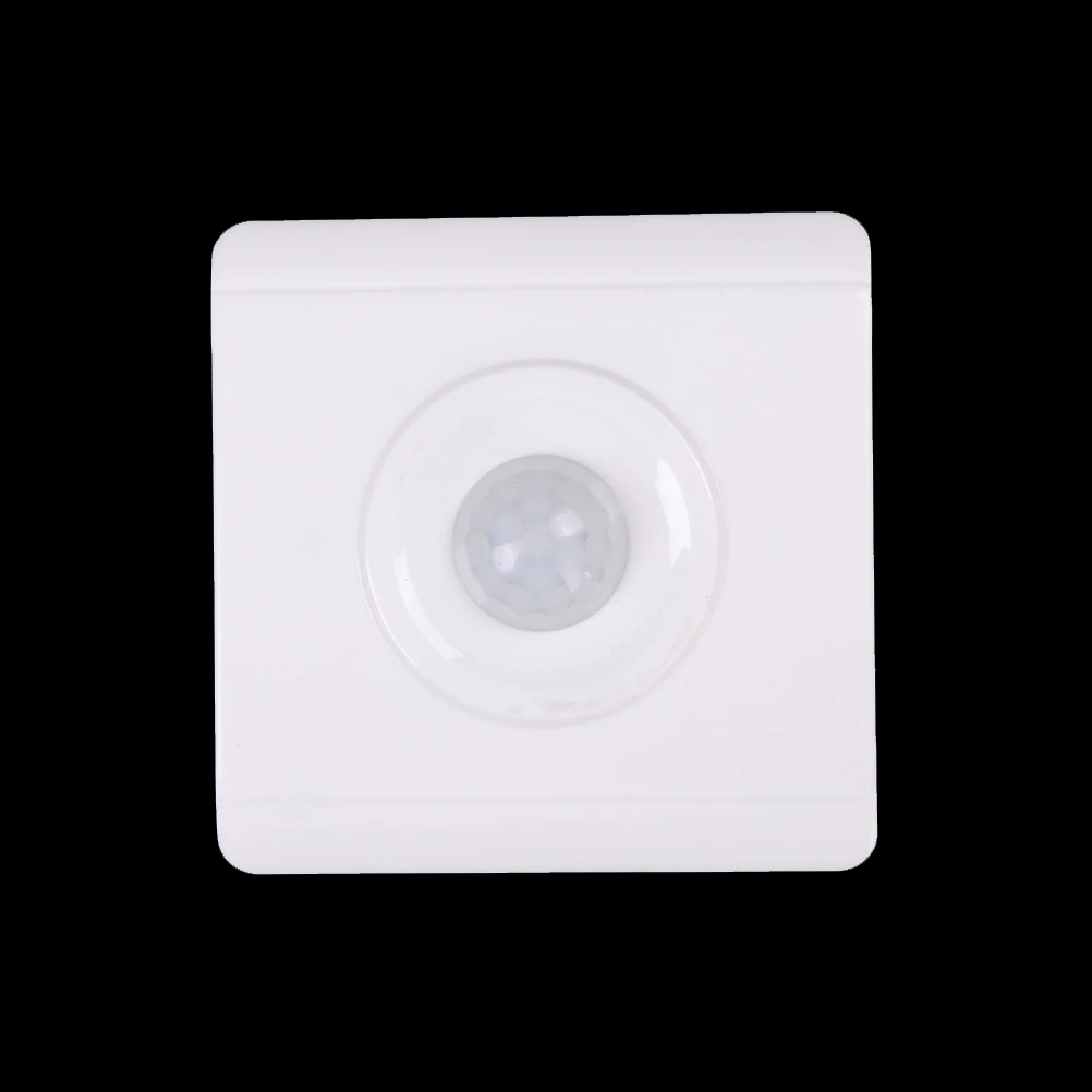 

Adjustable Infrared IR Body Motion Sensor Switch Wall Mount Control Light Automatic Light On Off Switch White
