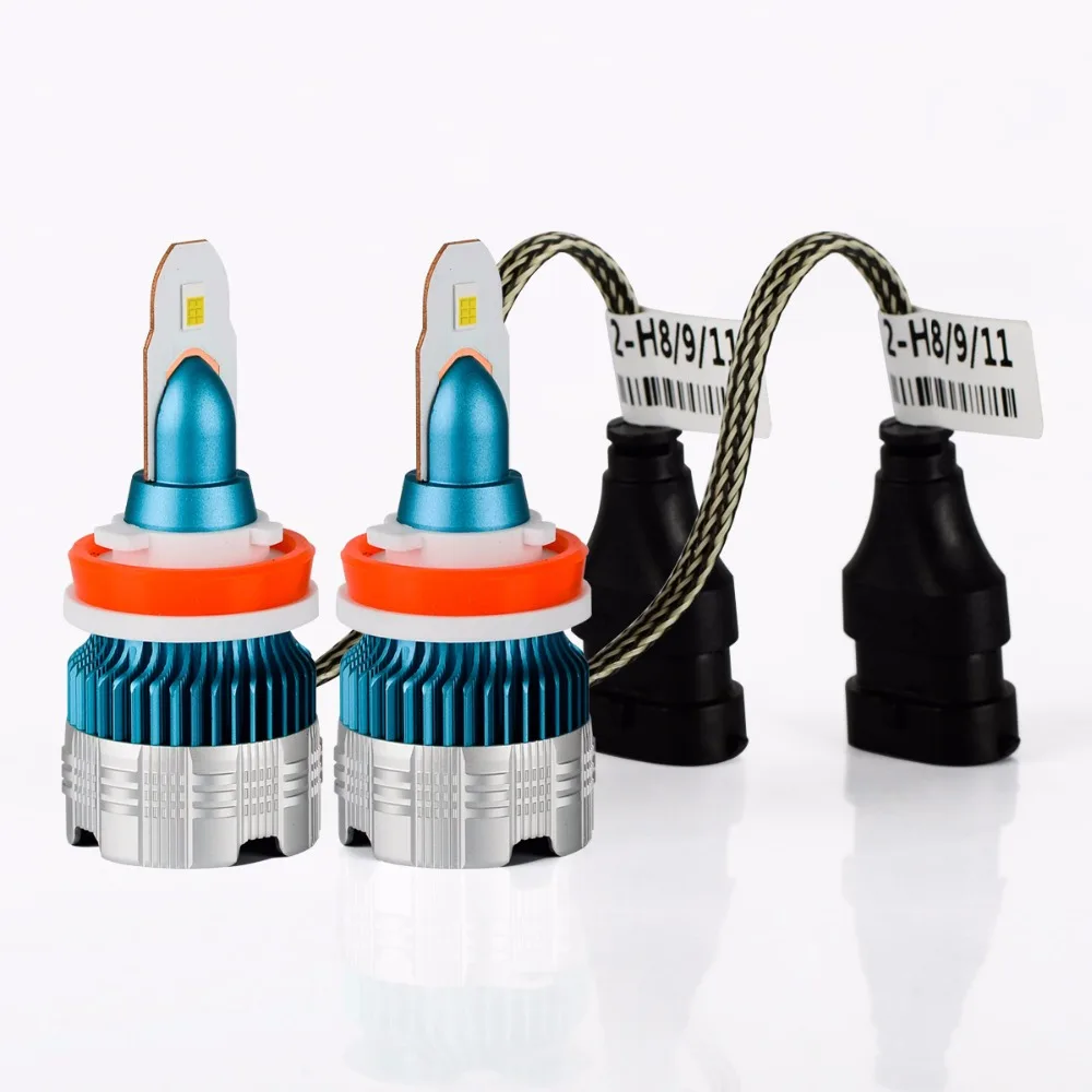 

H11 H8 H9 Car mi2 LED Headlight Mini CSP Y19 Chips LED Headlight Bulbs Conversion Kit 6500K Cool White
