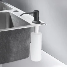

Deck Mounted Kitchen 300ml Soap Dispensers Stainless Steel Pump Chrome Finished for Kitchen Built in Counter top Dispenser 2309