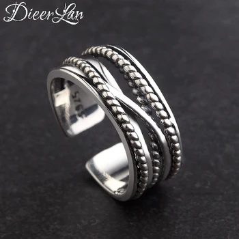 

Retro Vintage 925 Sterling Silver Multi-layer Big Rings for Women Wedding Punk Jewelry Men Finger Rings Anillos 2019