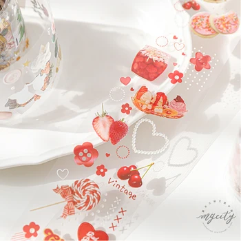 

JIANWU 60mmX3m Treasure chest series creative Fresh paper tape DIY diary decorate sticker kawaii PET journal supplies