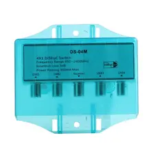 

Waterproof 4x1 DS-04M Satellite 950-2400MHz DiSEqC2.0 Switch FTA Dish Flat LNB Multiswitch For Wideband Satellite Receiver
