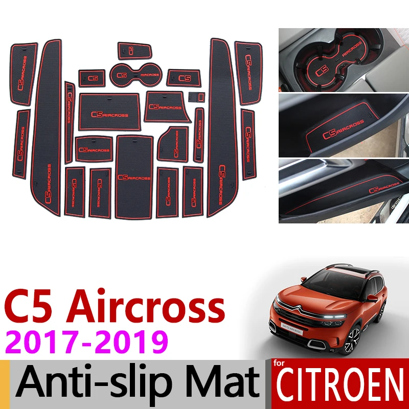 Противоскользящие ворота Слот коврик резиновая подставка под кружку для Citroen C5 Aircross C5-Aircross аксессуары наклейки