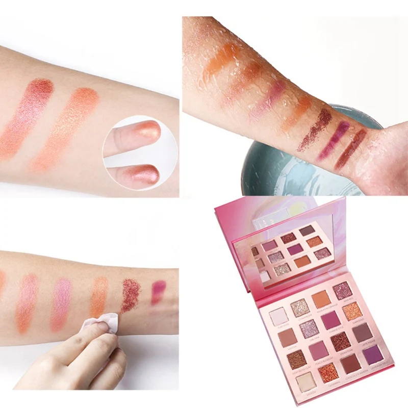 16 цветов Палитра теней для век водостойкая не-dizzy dying Flash Shimmer Matte Eye Shadow-i