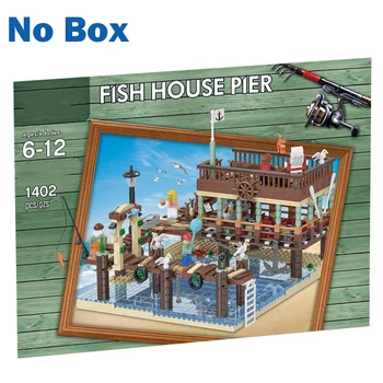 

IDEAS Creator MOC Dock For 21310 House OLD FISHING STORE Set Compatible With Building Blocks Bricks Toys For Children