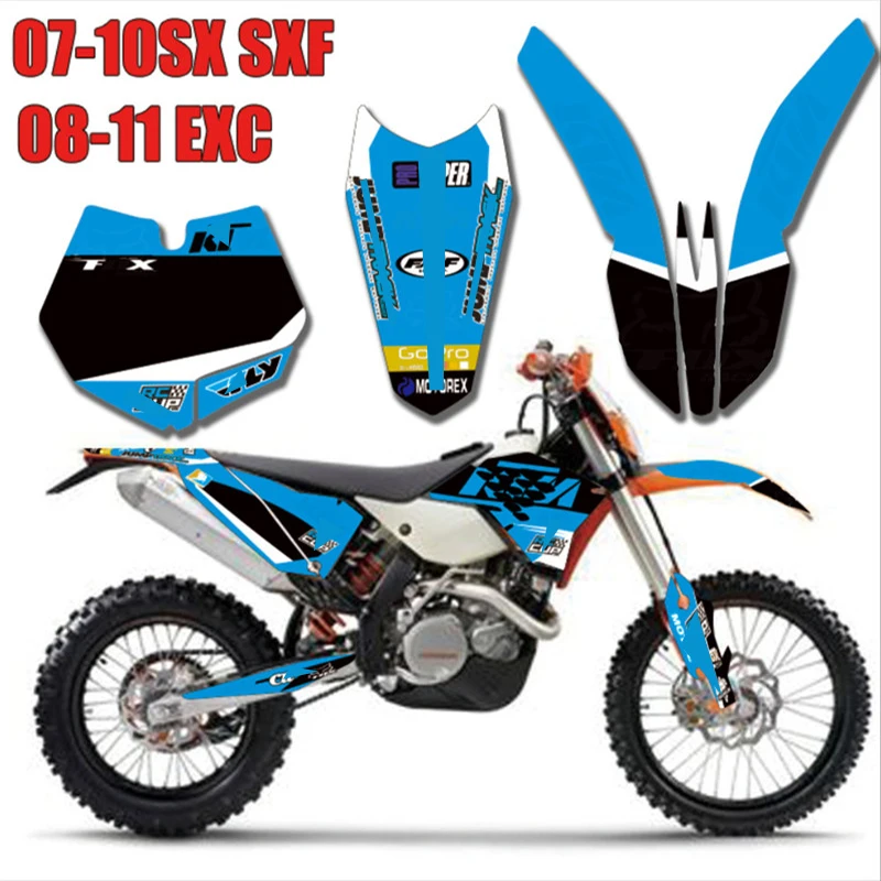 Dirt Bike соответствующие графические Наклейки для KTM SX SXF 2007 2008 2009 2010 EXC 08 09 11