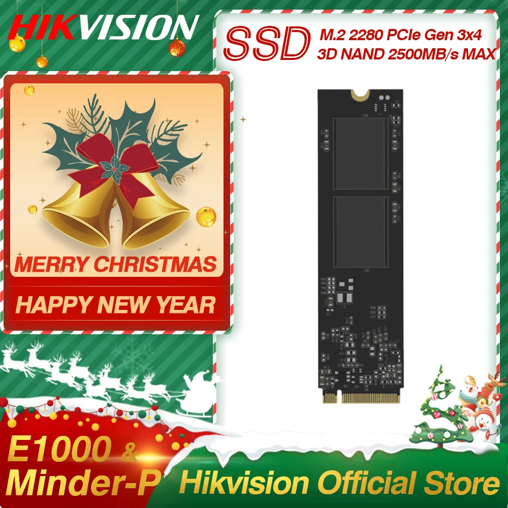 Hikvision HikStorage SSD 2100 МБ/с./с макс. 128 ГБ 256 512 1 ТБ M.2 2280 PCIe Gen3 × 4 Интерфейс Внутренний твердотельный диск 3D
