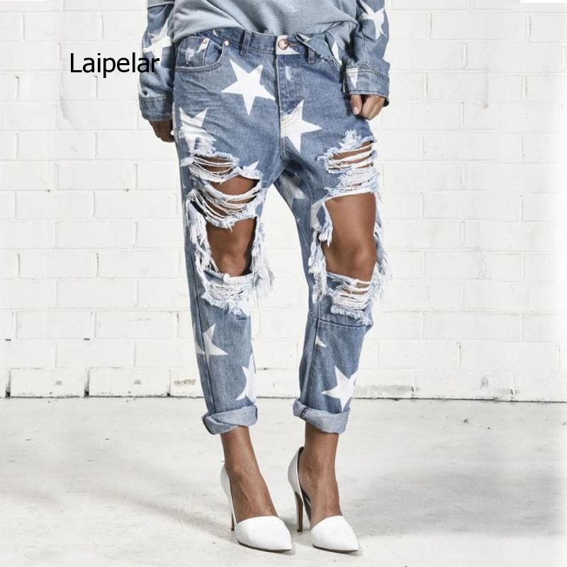 Summer Woman Big Hole Star Print for 