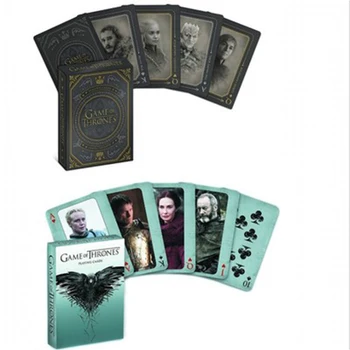 

Game Of Throne/Hogwarts Poker Props Jon Snow Stark Daenerys Targaryen Dany Dragon Mother Board Game Playing Cards Cosplay Props