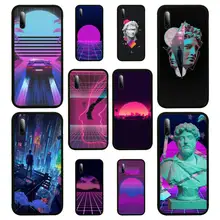 Vaporwave Glitch Phone Case For Samsung S Note20 10 2020 S5 21 30 ultra plus A81 Cover Fundas Coque