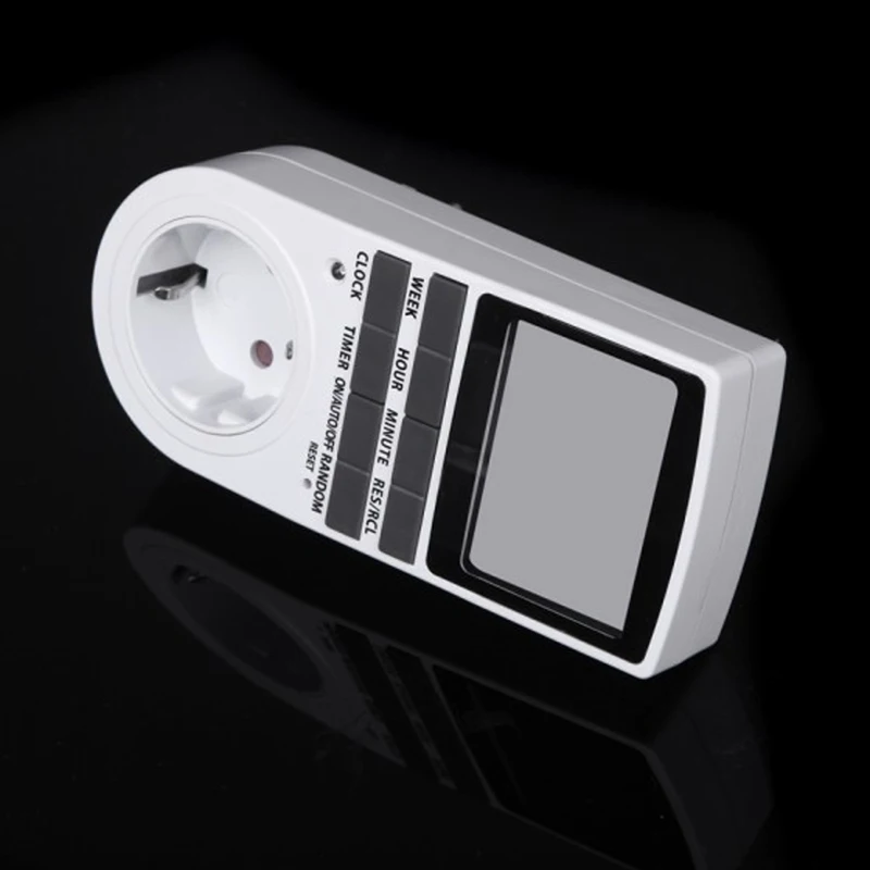 

Programmable 12/24Hour Digital Electronic US/EU Plug-in Timer Switch Socket 7Day