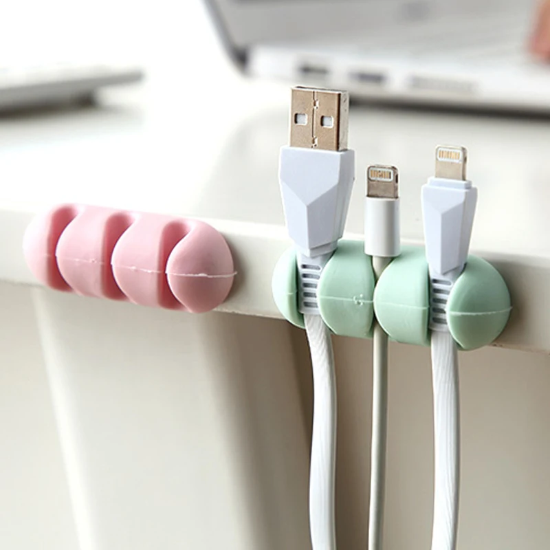 2PCS Cable Organizer Silicone USB Cable Winder Flexible Cable Management Clips Cable Holder for Headphone Charging Organizador 2PCS Cable Organizer Silicone USB Cable Winder Flexible Cable Management Clips Cable Holder for Headphone Charging Organizador