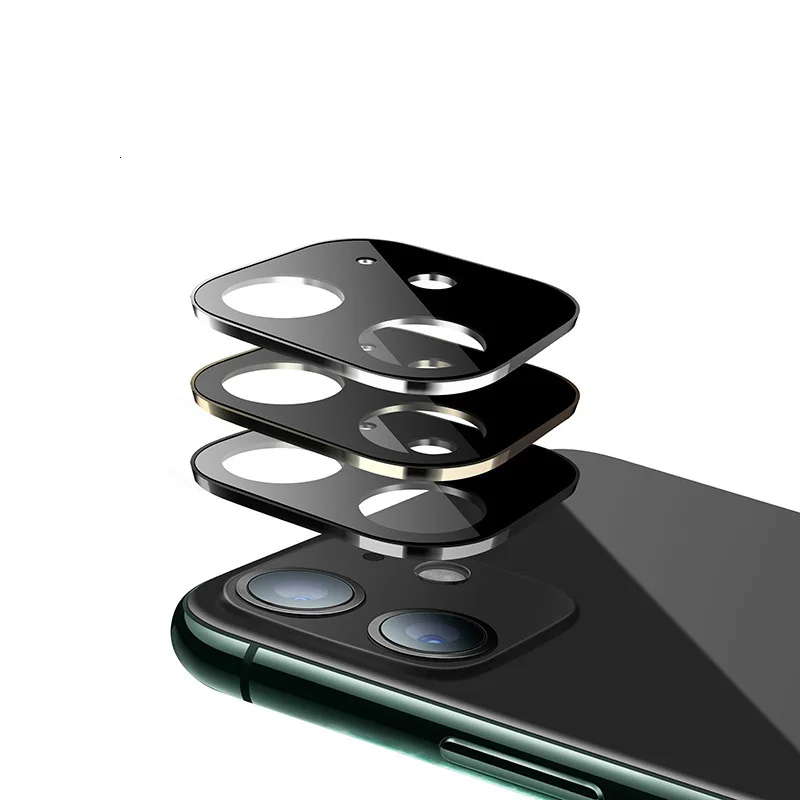Защита от царапин для iPhone 11 Pro Max объектив полное покрытие защита из закаленного стекла+ чехол с металлическим кольцом из титанового сплава защитный чехол для камеры