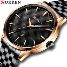 Reloj Авто Дата часы из нержавеющей стали мужские Новые CURREN Брендовые Часы Модные Бизнес наручные часы Подарки Часы мужские повседневные Стиль