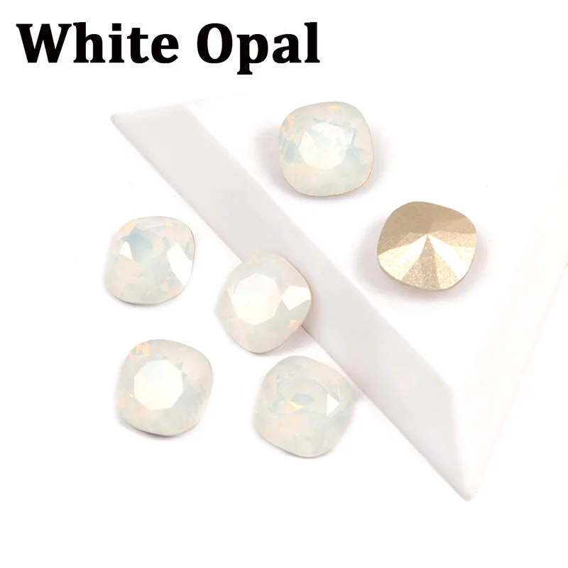 White Opal CTPA3bI все цвета SewingOn Стекло Стразы подушка с серебряным/золотым когтями DIY Ювелирные изделия Одежда Сумки Makiing аксессуары - Цвет: White Opal