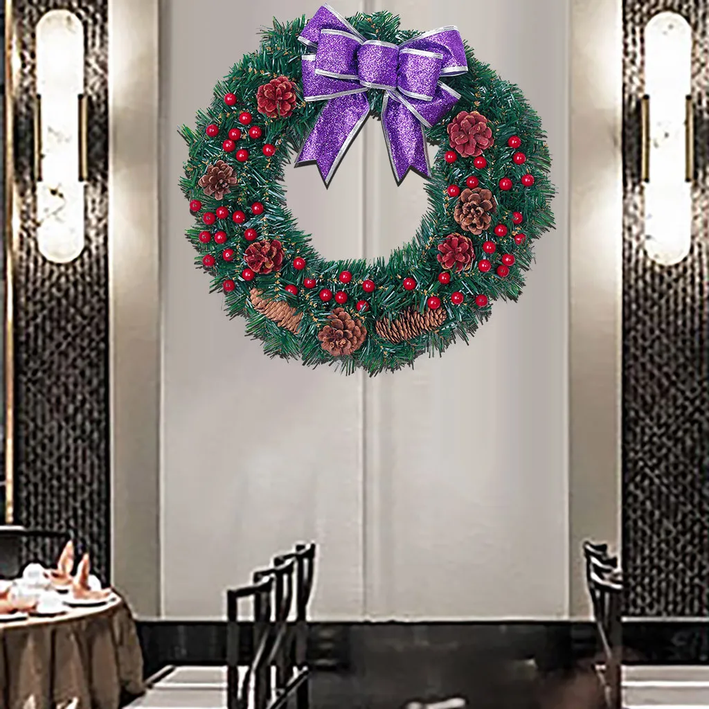 Merry Christmas Wreath 40X40X12CM Christmas Decorations Window Props Shopping Mall Scene Layout Rattan Wreaths Craft navidad