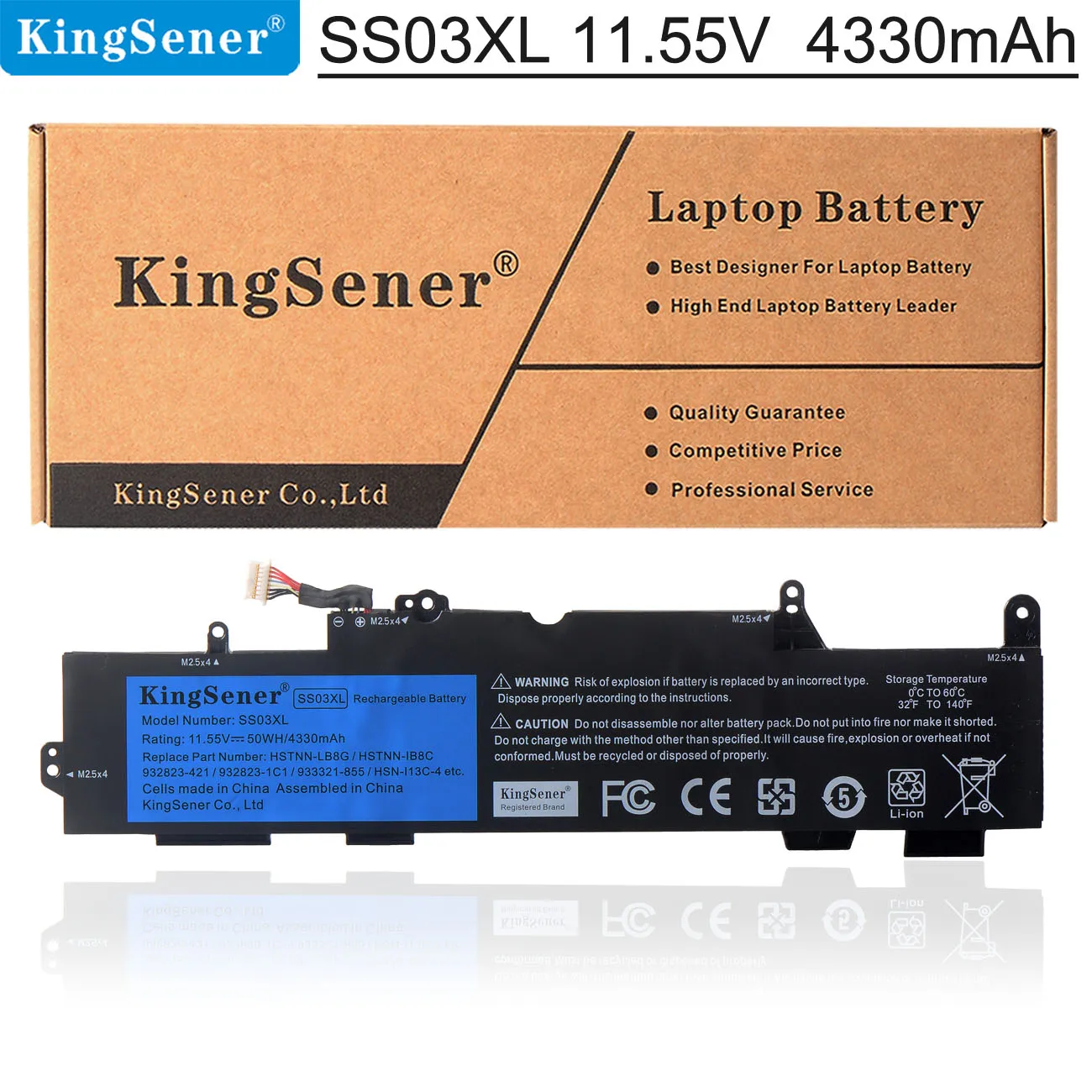 Аккумулятор KingSener SS03XL для ноутбука HP EliteBook 730 735 740 745 755 830 840 846 G5 ZBook 14u HSN-I12C HSN-I13C-4 |