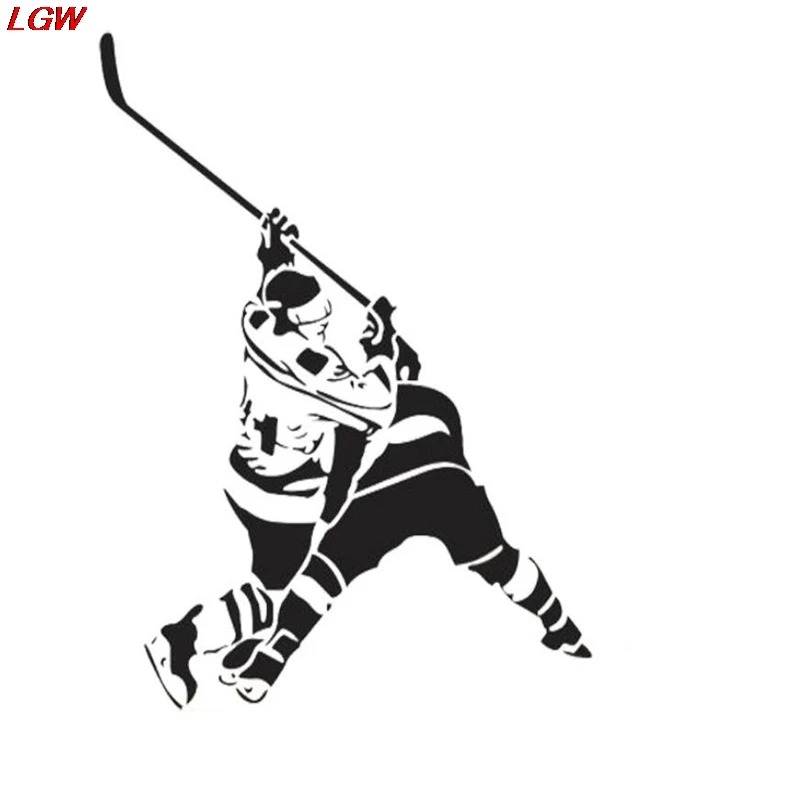

16.2cm*9cm Hockey Attacker Sticker Sports Decal Vinyl Car Car Sticker Sticker reflective car shape 