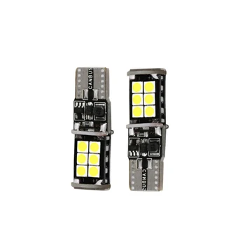 

VGETTING 10PCS New Arrivals Canbus T10 W5W Led Car Light 15SMD 3030 Width Light Reading Lamp No Error Report Clearance Bulbs