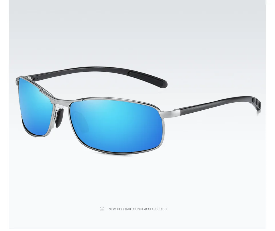 Мужские поляризационные солнцезащитные очки для спорта на открытом воздухе, мужские солнцезащитные очки с металлической оправой, маленькие линзы, солнцезащитные очки