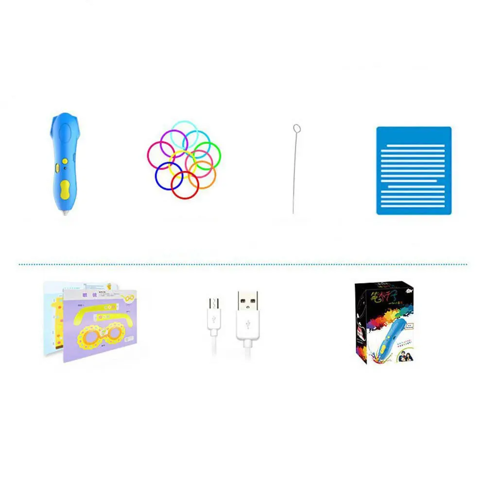 3д ручка usb. 3 д ручка нить pla. 3д ручка pcl. 75 мм 7 цветов. материал pcl пластик.