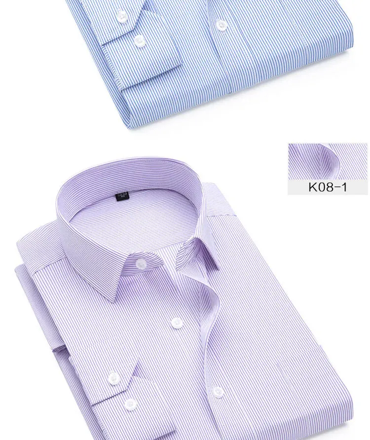 Осенняя и зимняя новая мужская рубашка, 120 кг 6XL 7XL 8XL, деловая повседневная одежда большого размера, рубашка в полоску, тонкая мужская рубашка
